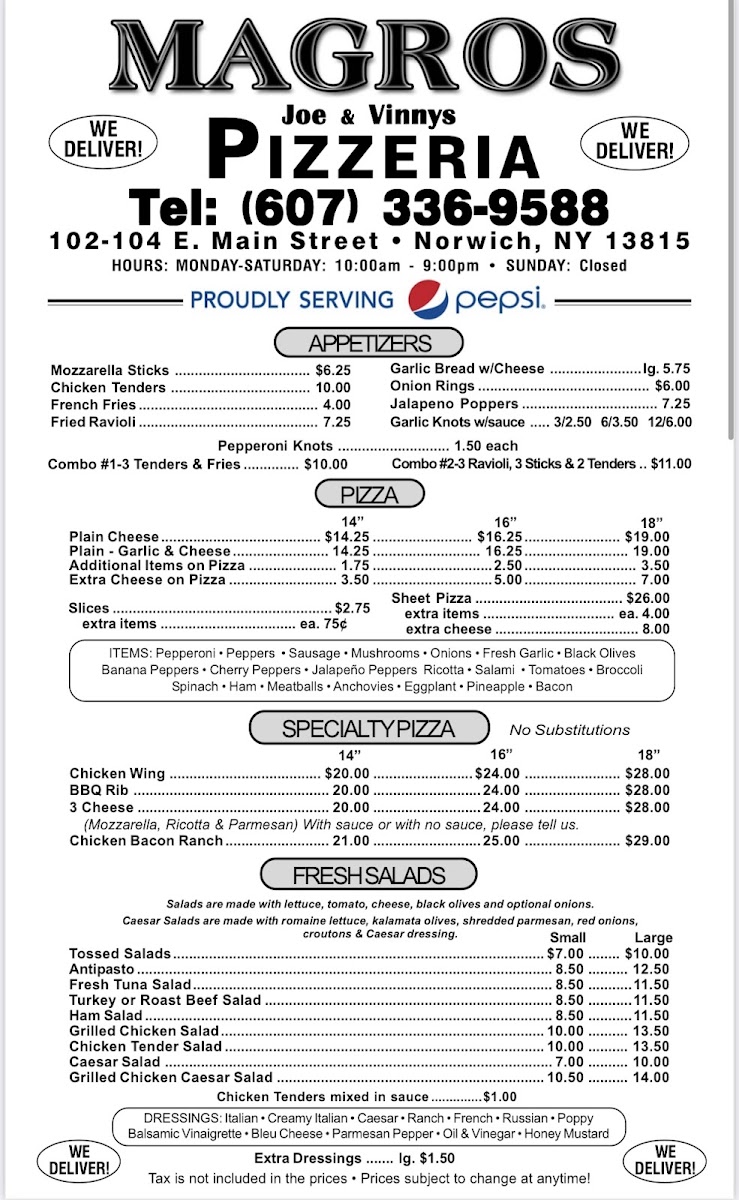 Magro's - Norwich Menu - Image 2